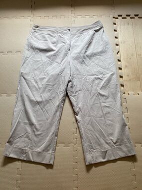 INC Womens Plus Size 16W Khaki Tan Capri Pants Cropped Casual Stretch Trousers